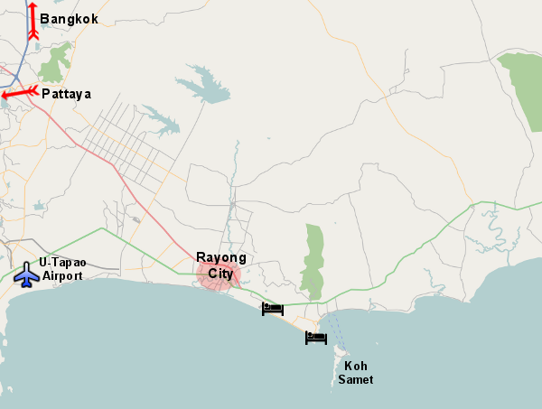 Map of Rayong