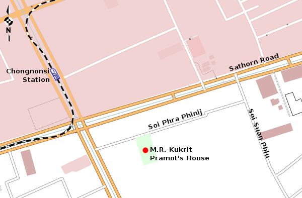 Map to Kukrit Pramoj House