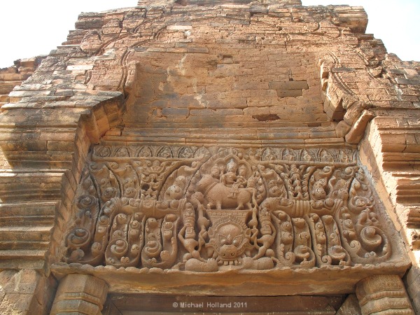 One of the intricately carved lintels