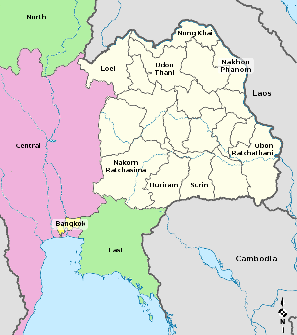 Map Of Isan Thailand Northeastern Thailand - 'Isaan' - Thailand For Visitors