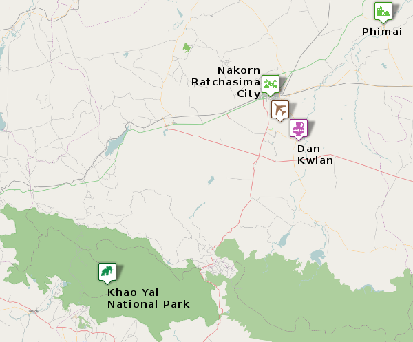 Map of Nakorn Ratchasima