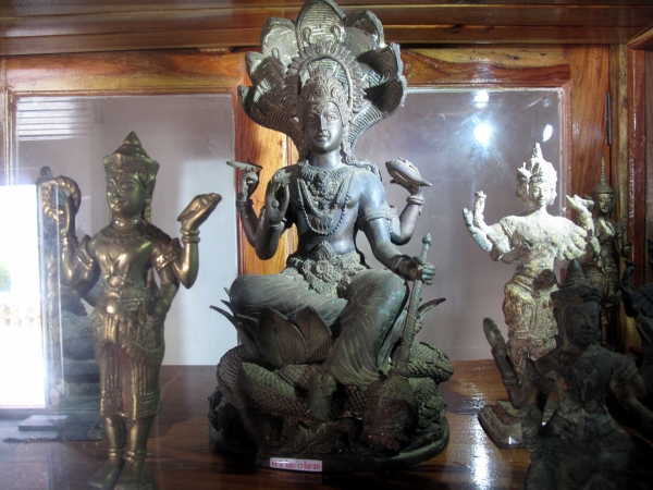 Some of the small statues on display in the temple's museum