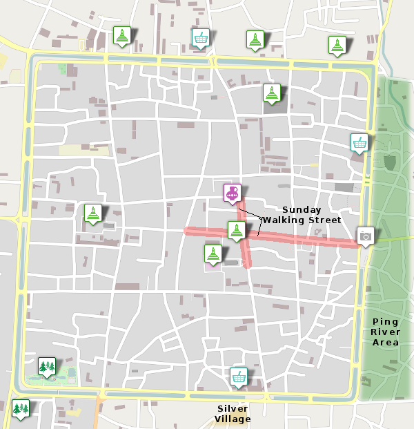 Chiang Mai Old City map