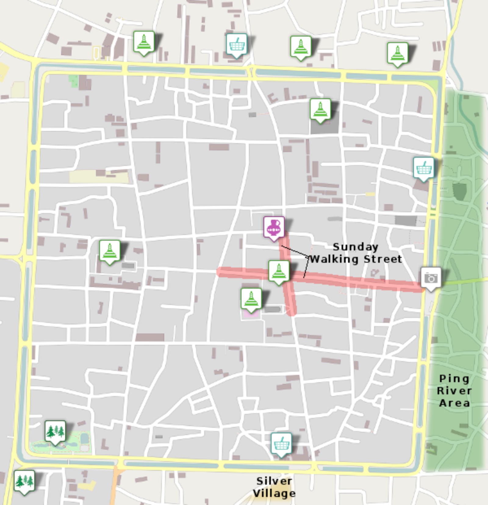 Chiang Mai Old City Map Chiang Mai's Old City - Thailand For Visitors