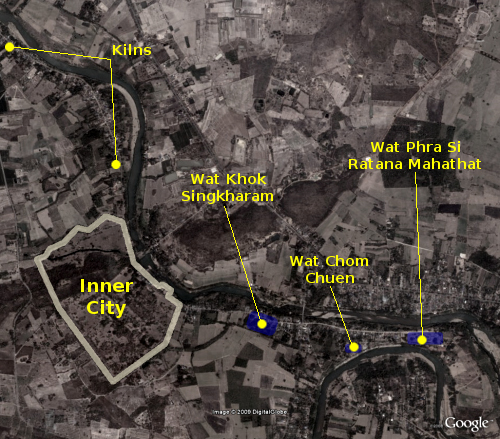 Satelite Image of Si Satchanalai Area