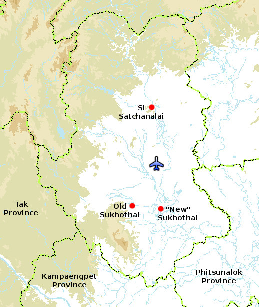 Map of Sukhothai