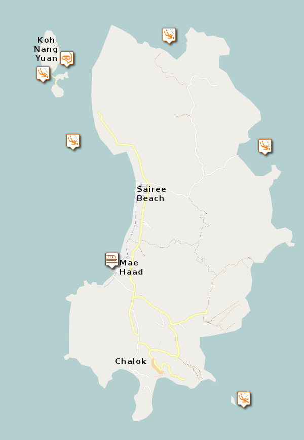 Koh Tao Map