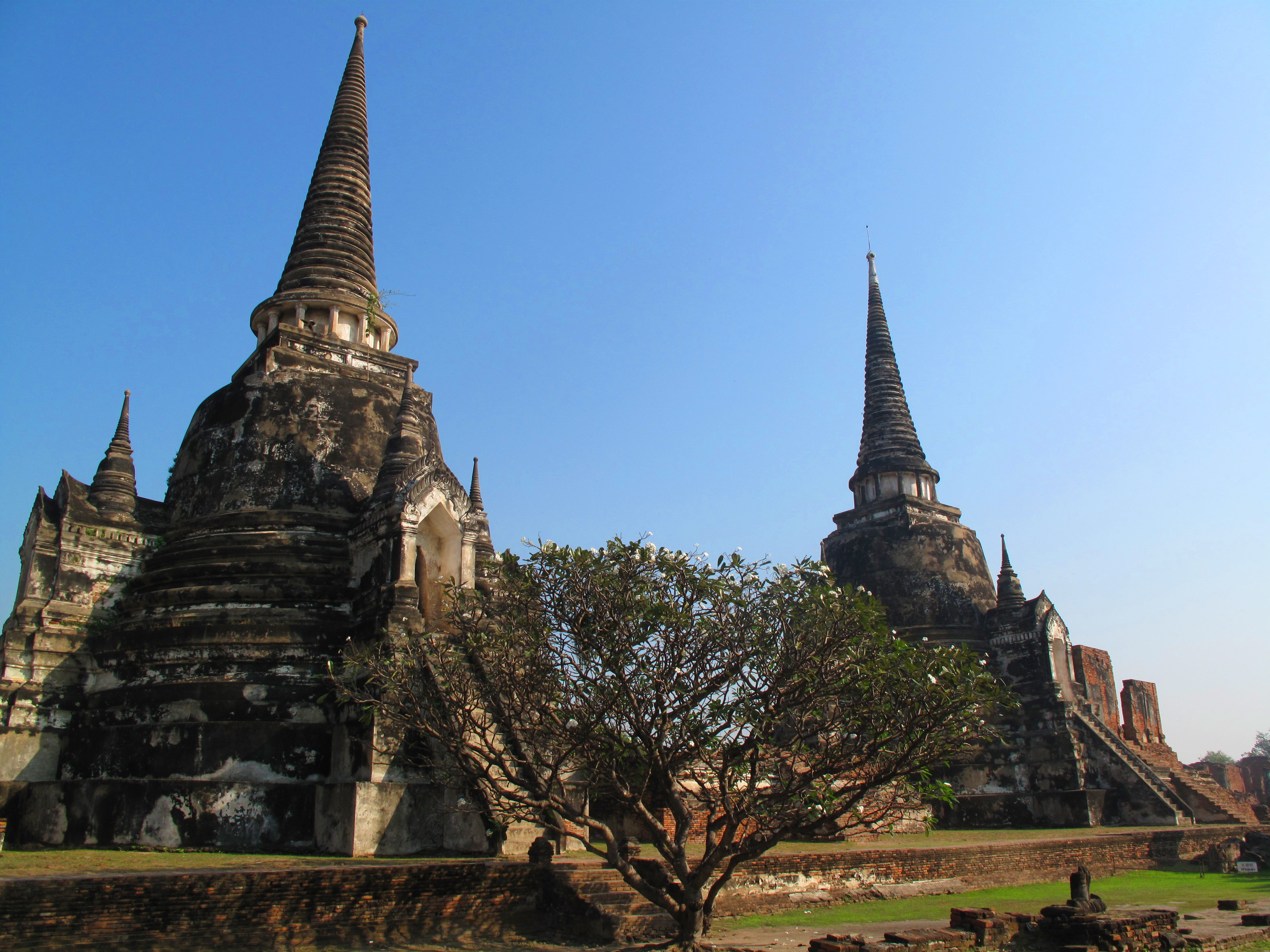 Two of the main towers from the south