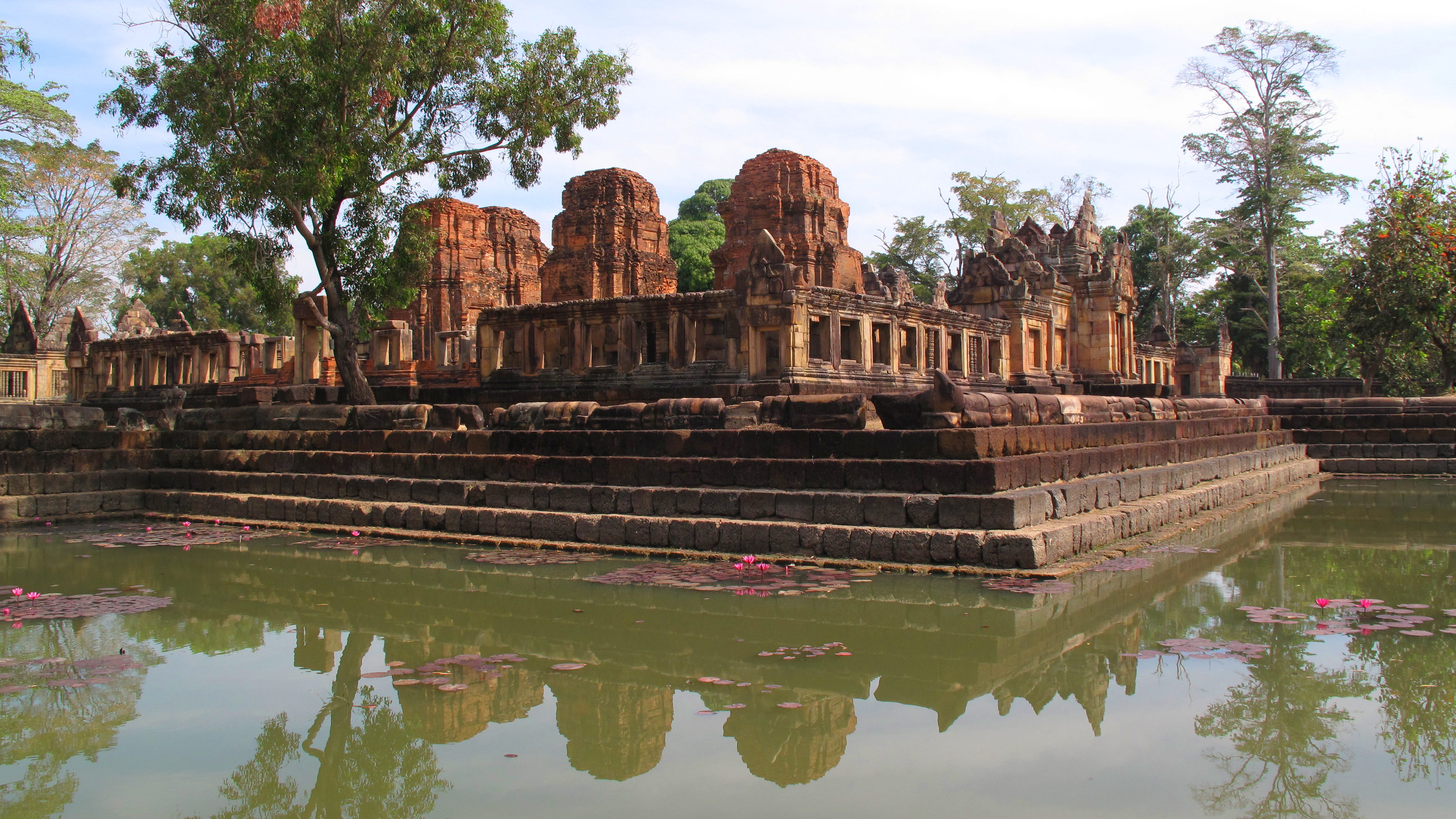 Lotus pond with the inner sanctuary beyond