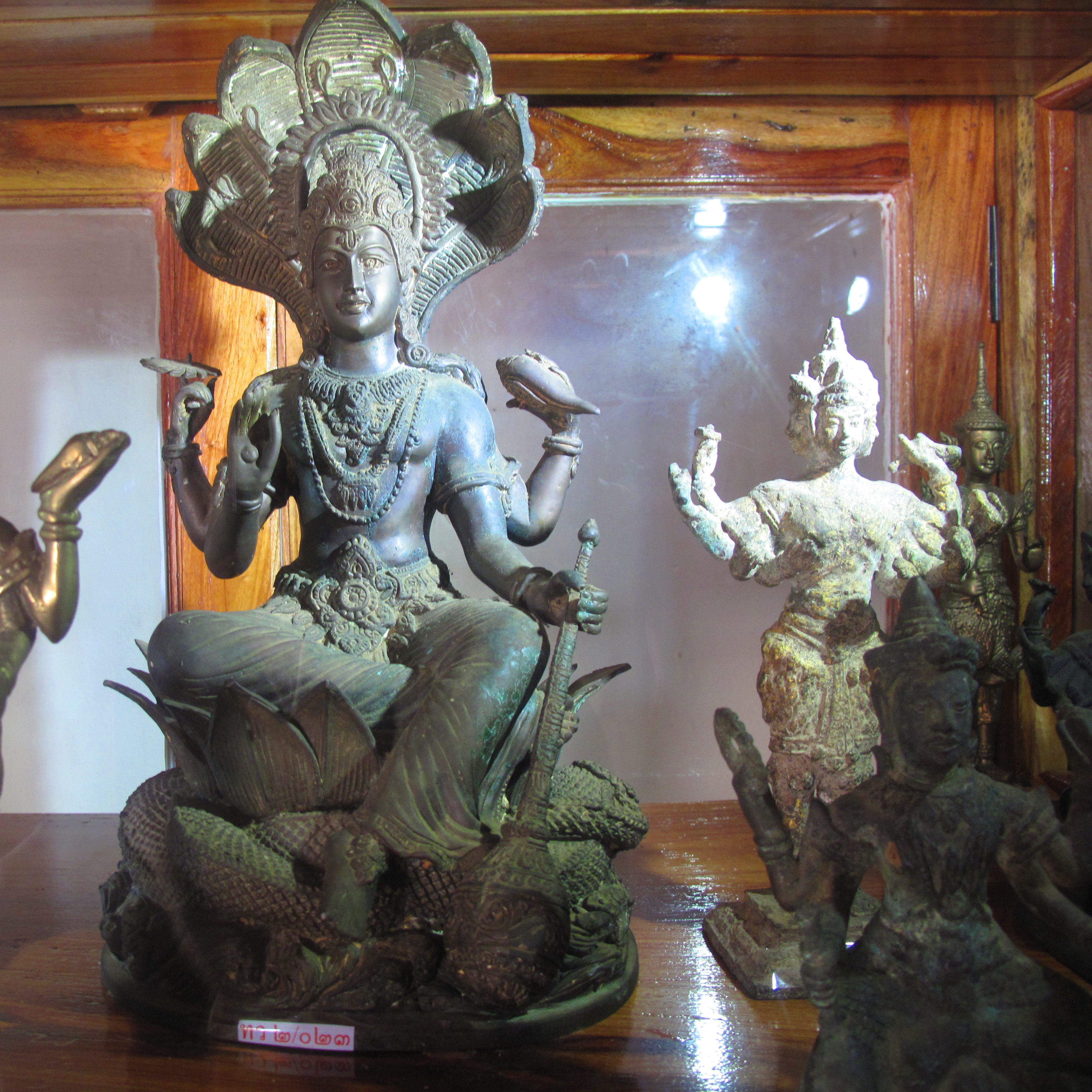 Some of the small statues on display in the temple's museum