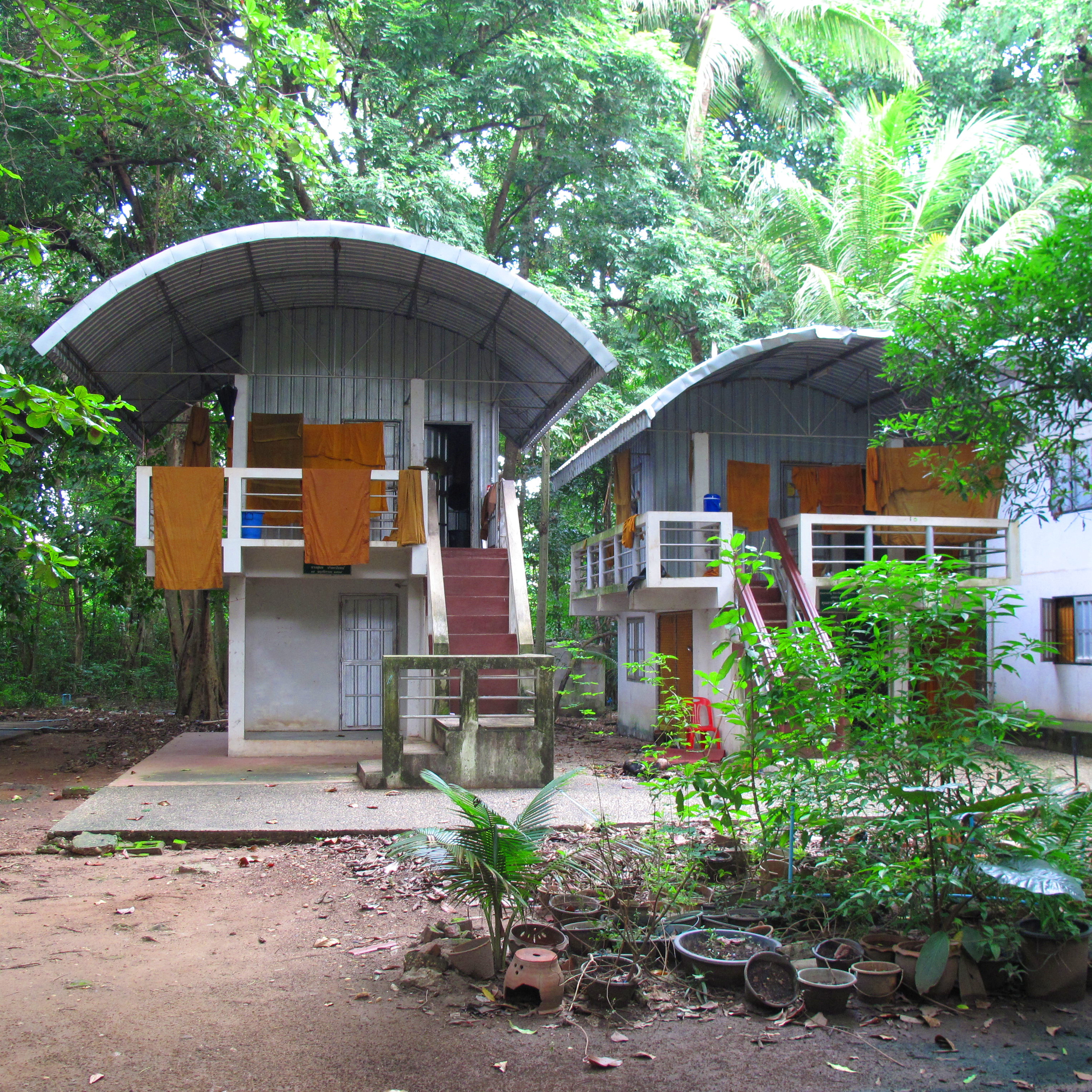 Some very modern monk's cells in the temple