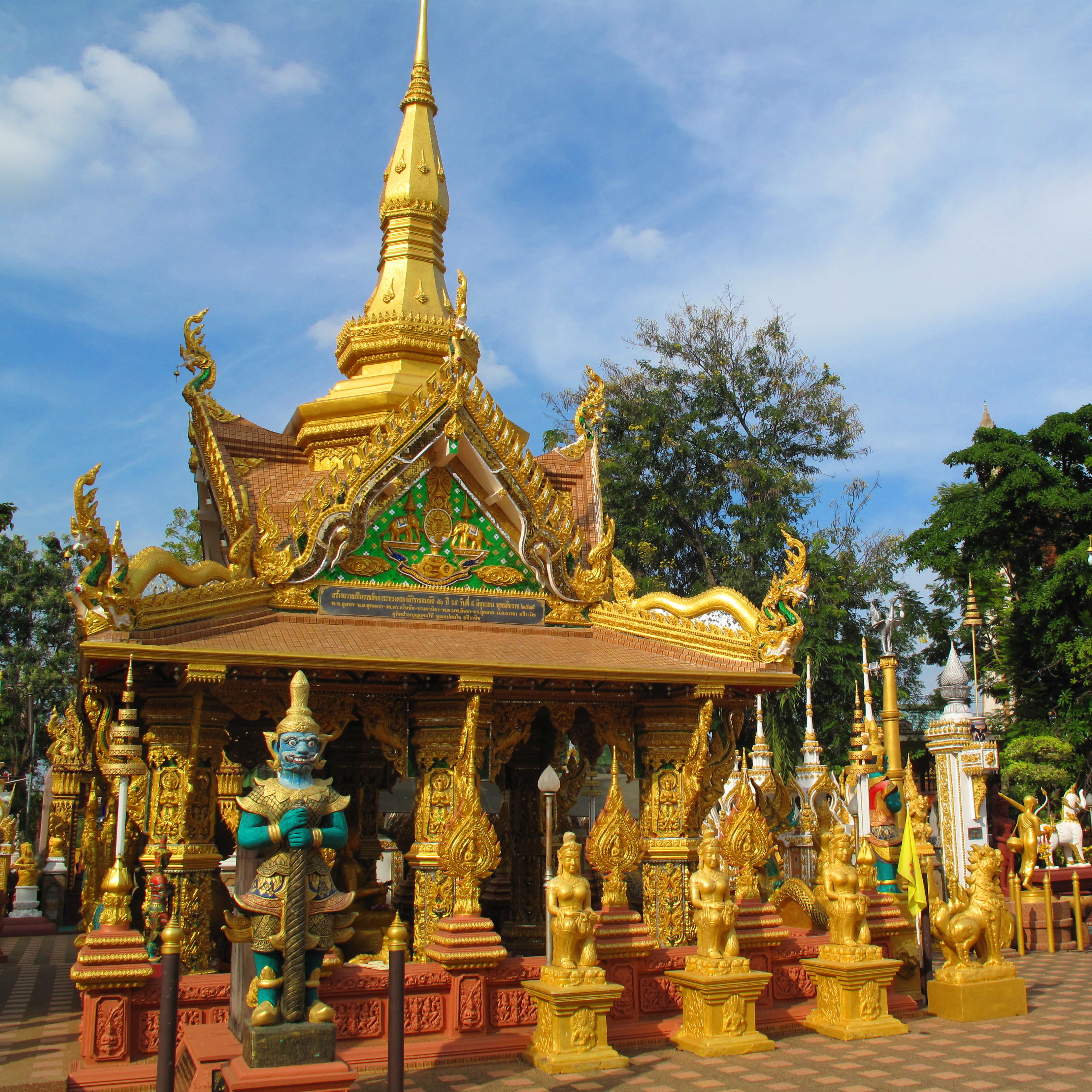 Sculptures around a shrine.