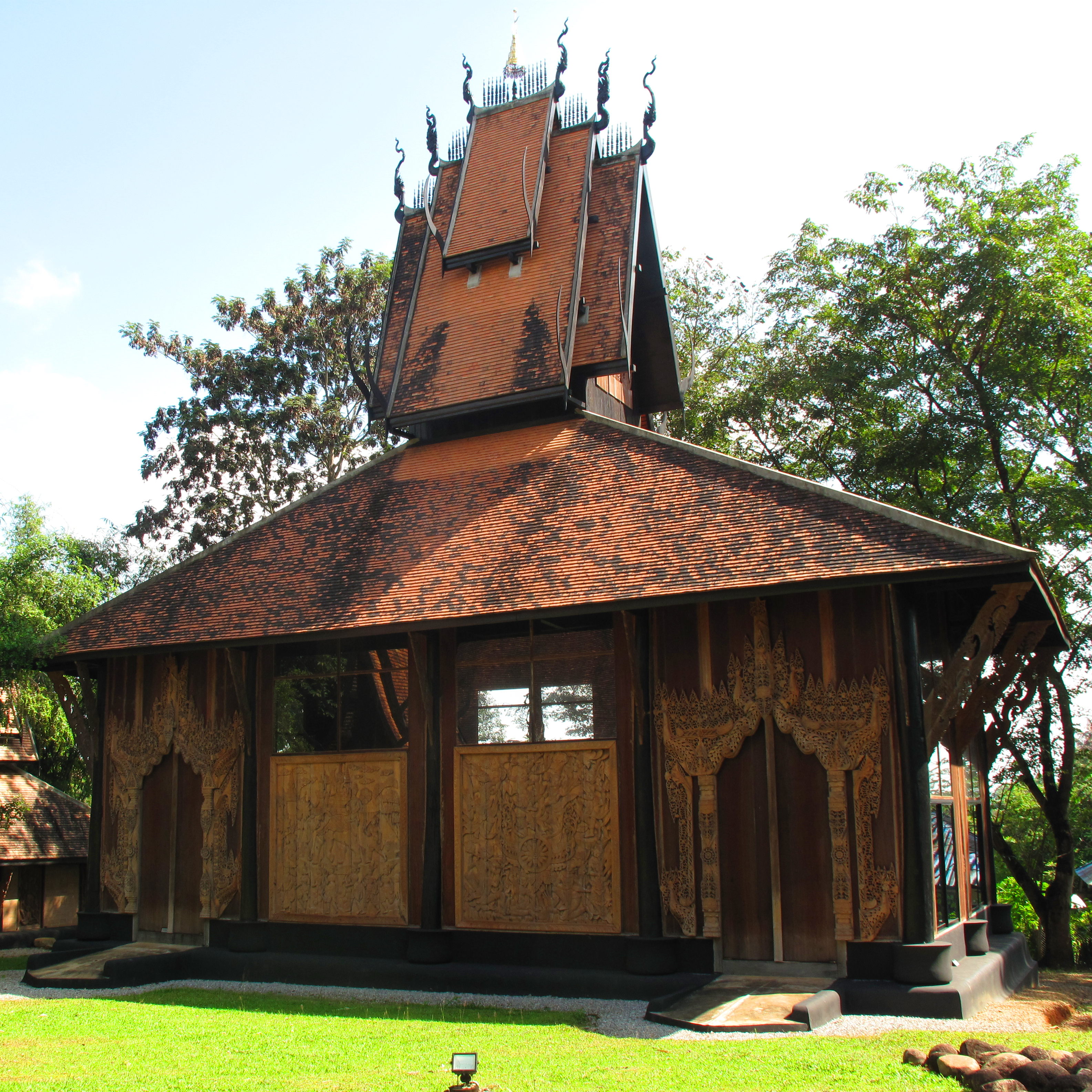 A gallery space near the back of the compound