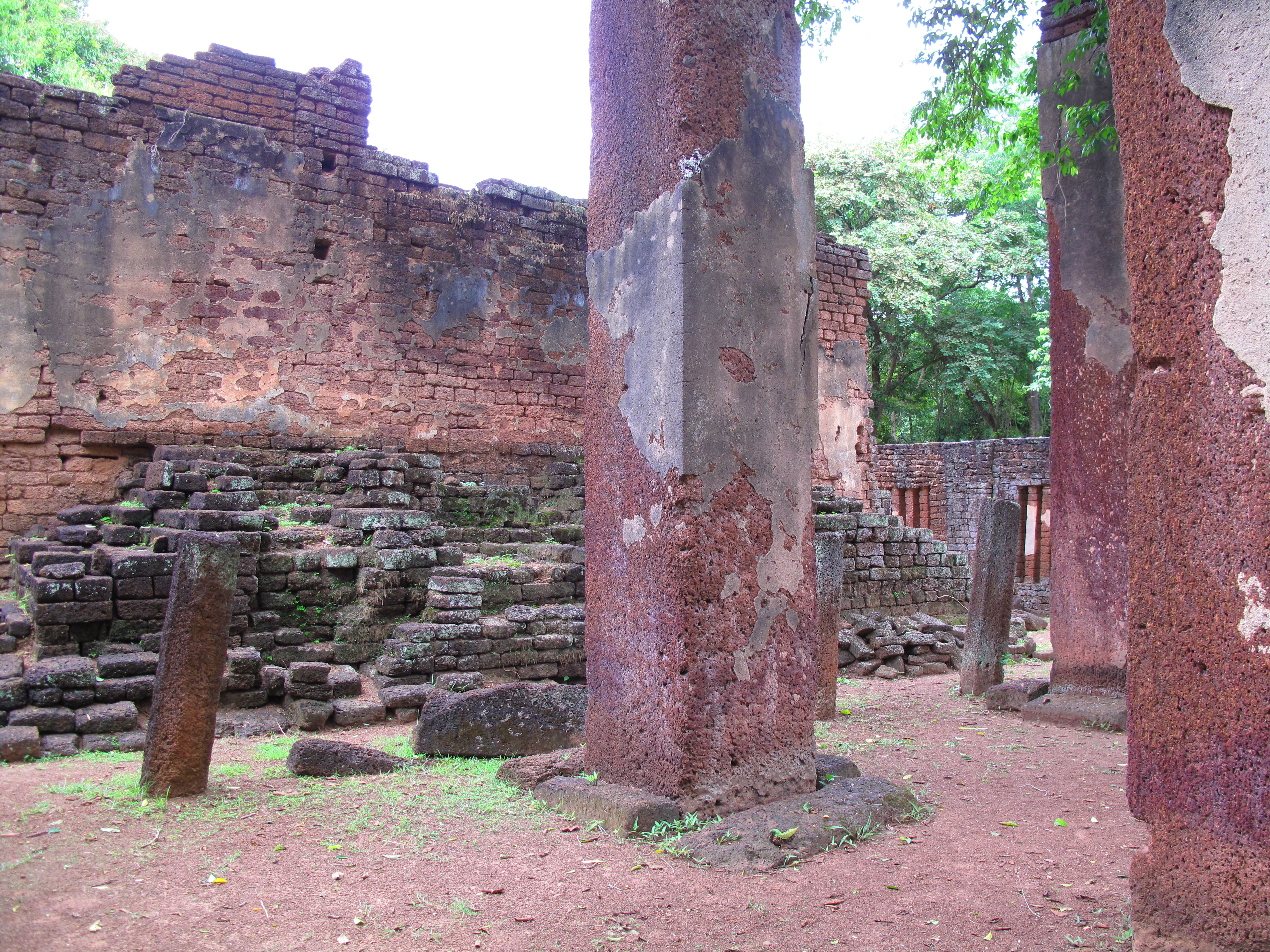 The chapel, with its huge solid stone columns