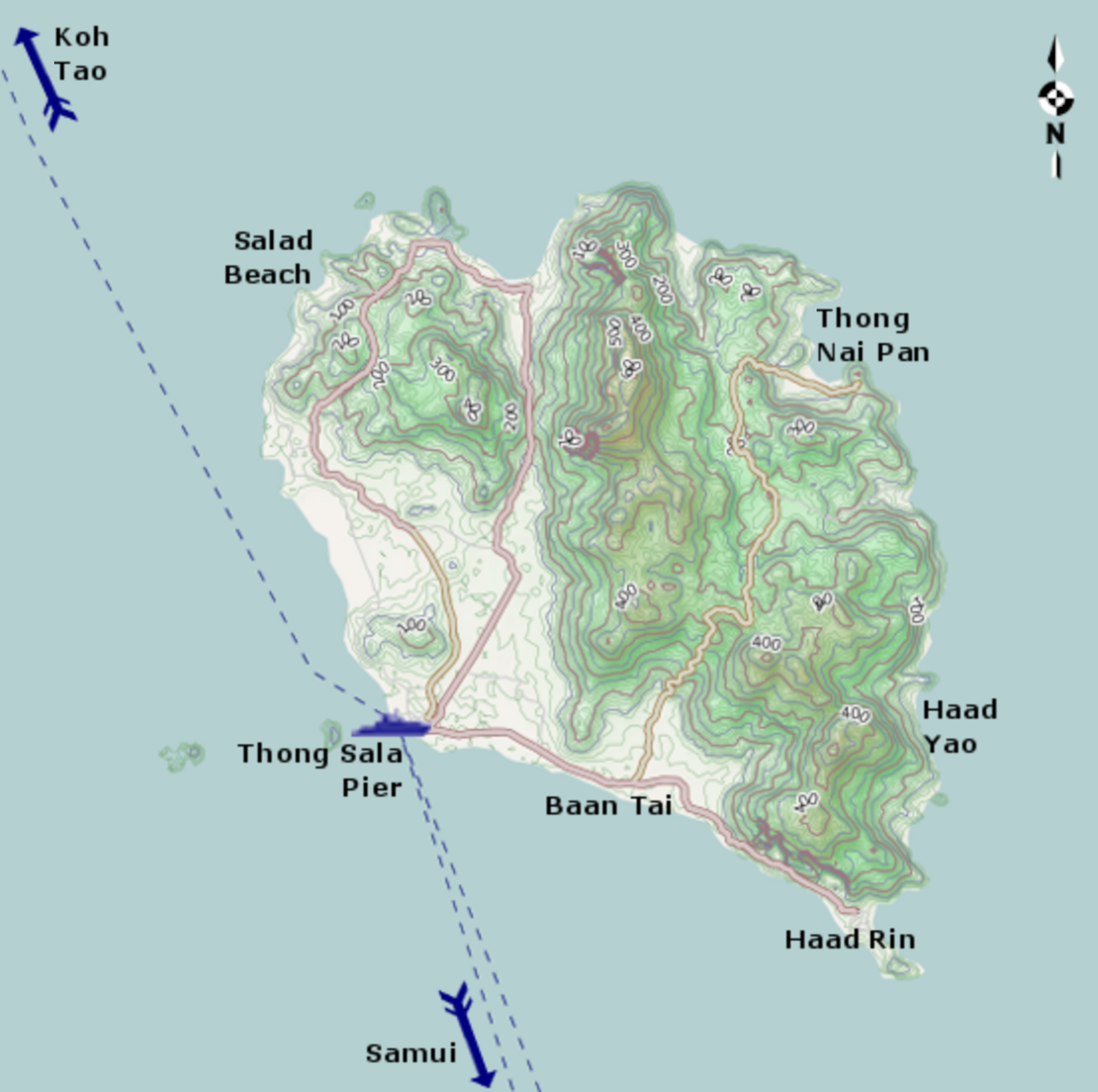 Map of Koh Phangan