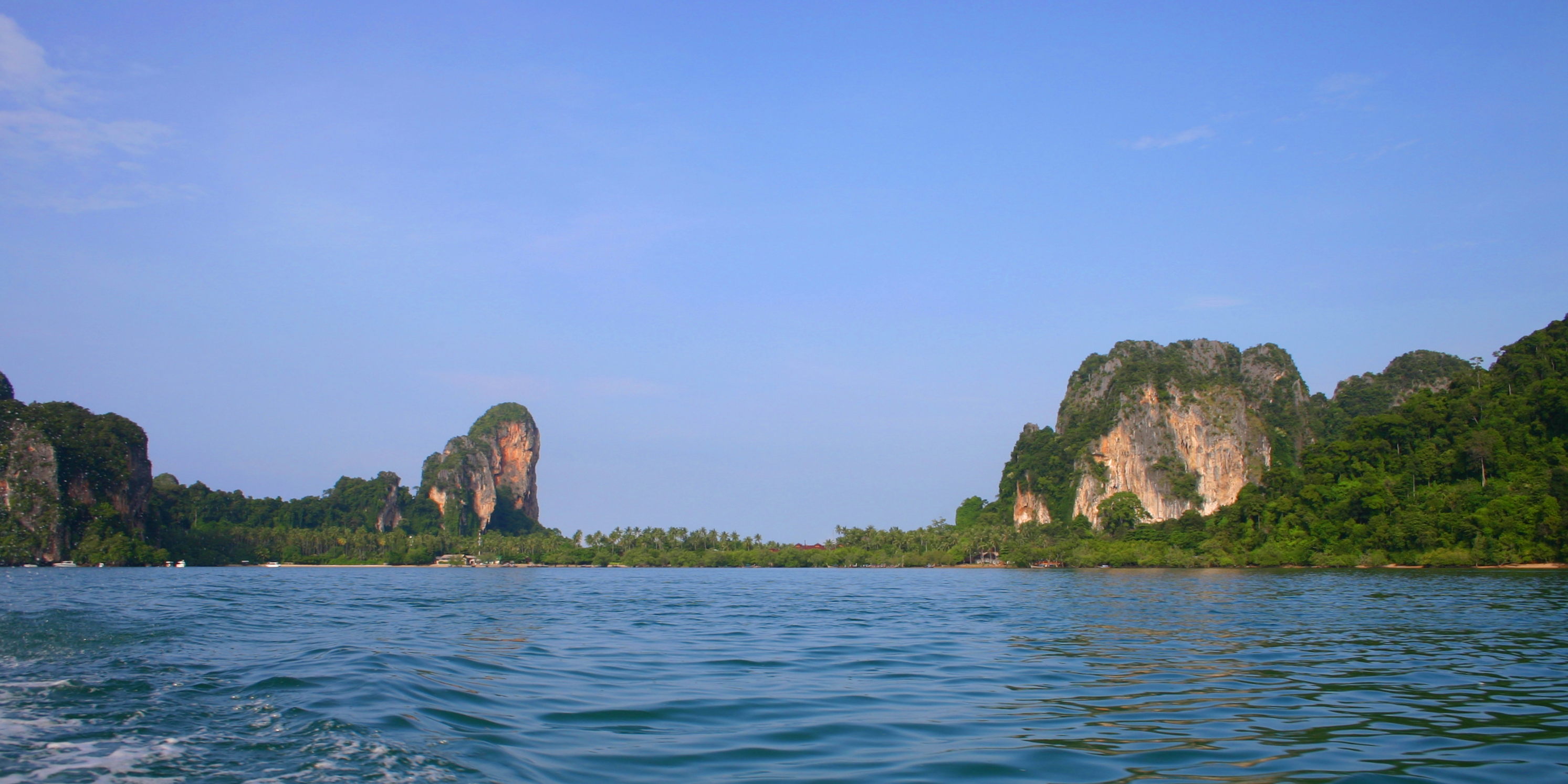 View of east Railay from the boat to Namao