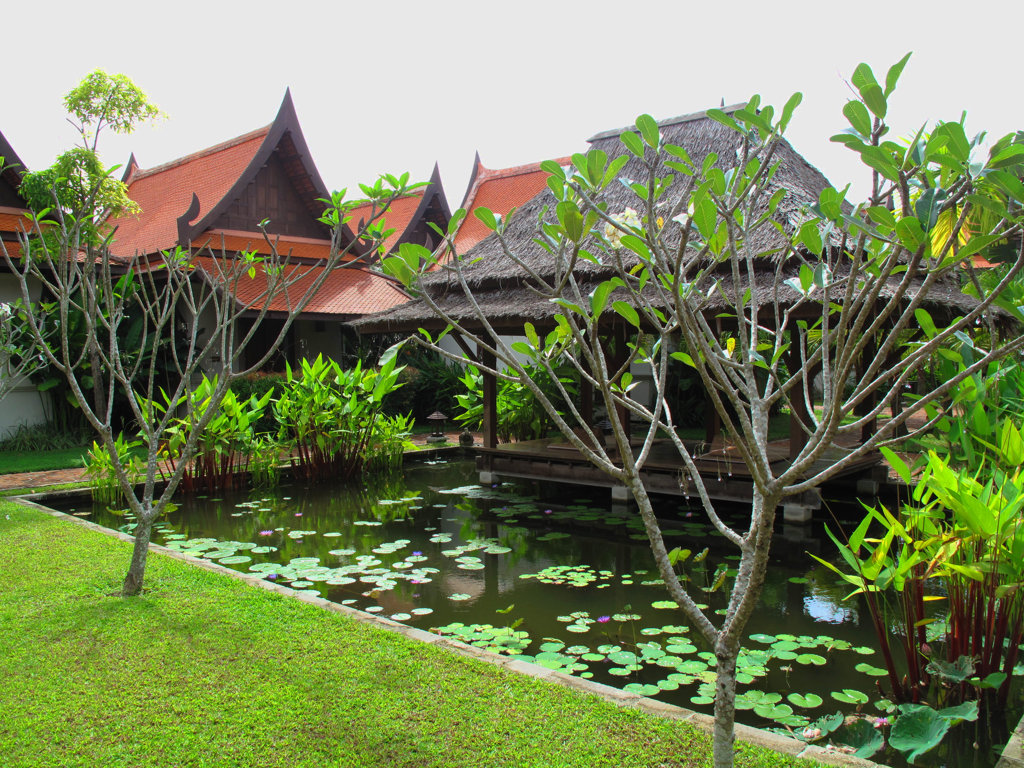 One of the pavilions in the gardens of the resort.